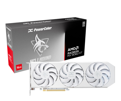 Karta graficzna AMD PowerColor Radeon RX 9060 XT Hellhound Spectral White 16GB GDDR6